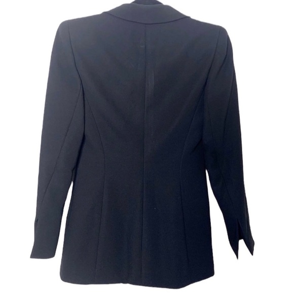 Badgley Mischka Size 6 Black Casual Basic Minimalist Capsule Blazer Jacket - Picture 2 of 4